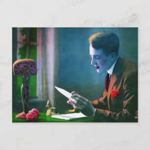 Romantischer Schriftsteller Postkarte