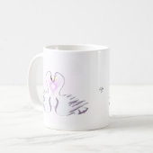 Romantischer Schwan-Liebe-Eleganter doppelseitiger Kaffeetasse (Vorderseite Links)