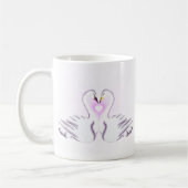 Romantischer Schwan-Liebe-Eleganter doppelseitiger Kaffeetasse (Links)