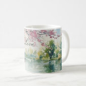 Romantischer Schwanensee Liebe Kaffeetasse (VorderseiteRechts)
