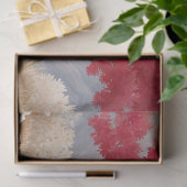 Romantischer Schwanensee Rosa Blütenbäume Decoupag Seidenpapier (Geschenk)