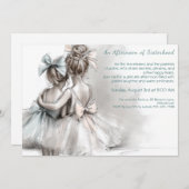 Romantischer Schwestertag Tee Nachmittag Einladung (Vorne/Hinten)