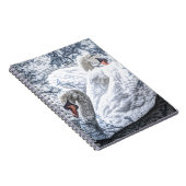 romantischer See mit weißem Schwan Notizblock (Rechte Seite)