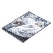 romantischer See mit weißem Schwan Notizblock (Linke Seite)