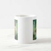 Romantischer See Schwimmen Weiße Schwäne Kaffeetasse (Mittel)