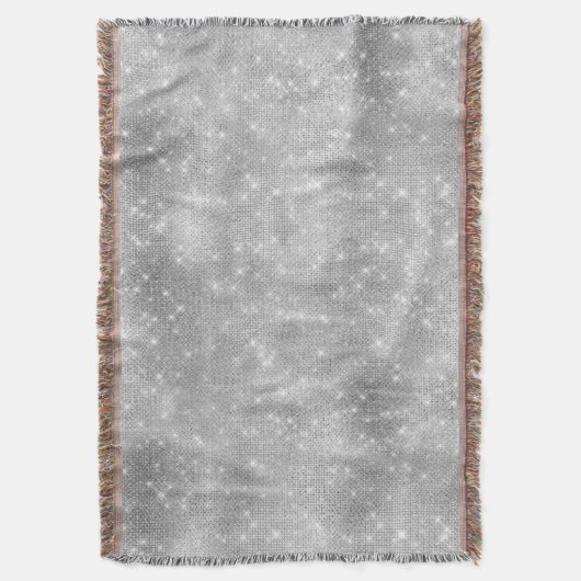 Romantischer Silbersparkle Decke (Vorderseite Vertikal)