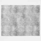 Romantischer Silbersparkle Fleecedecke (Vorderseite (Horizontal))