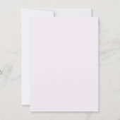 Romantischer Sketched Bow | Lilac Background Save The Date (Rückseite)