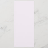 Romantischer Sketched Bow | Lilac Background Weddi Menükarte (Rückseite)