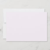 Romantischer Sketched Bow | Lilac French Wedding Einladung (Rückseite)