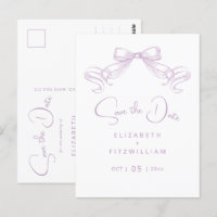 Romantischer Sketched Bow | Lilac Save the Date
