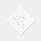 Romantischer Sketched Bow | Lilac She's Tying Knot Serviette (Ecke)