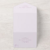 Romantischer Sketched Bow | Lilac Wedding of All In One Einladung (Außenbereich)