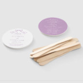 Romantischer Sketched Bow | Lilac Wedding Program Fächer (Non-assembled)
