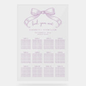 Romantischer Sketched Bow | Seekarte für Lilac Acrylschild (Vorderseite)