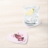 Romantischer Sloth Heart Paper Untersetzer - I Lie (Vor Ort)