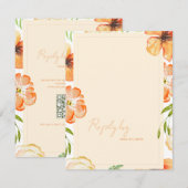 Romantischer Soft-Pfirsich-QR-Code-Garten-Blumenho RSVP Karte (Vorne/Hinten)