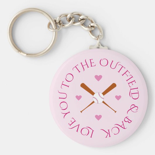 Romantischer Sondertext für Baseball Schlüsselanhänger (Vorne)