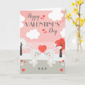 Romantischer Sonnenhasen - Valentinstag Karte (Gelbe Blume)