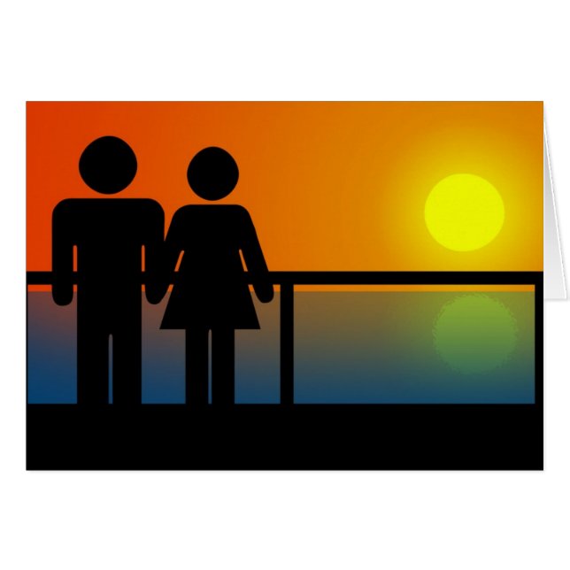 Romantischer Sonnenuntergang (Vorderseite (Horizontal))