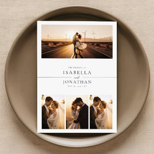 Romantischer Sonnenuntergang 8 Foto Hochzeit Einladung