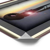 Romantischer Sonnenuntergang am Meeresposter Poster (Ecke)