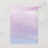 Romantischer Sonnenuntergang auf Wasserfarben Hoch Begleitkarte (Rückseite)