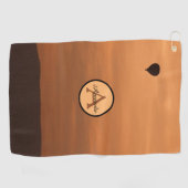 Romantischer Sonnenuntergang Heißluftballon Foto M Golfhandtuch (Horizontal)