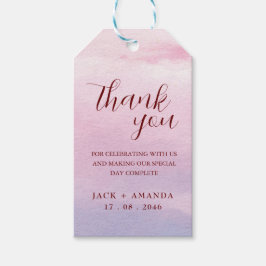 Romantischer Sonnenuntergang Hochzeitsdekoration Geschenkanhänger