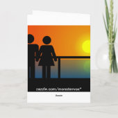 Romantischer Sonnenuntergang Karte (Rückseite)