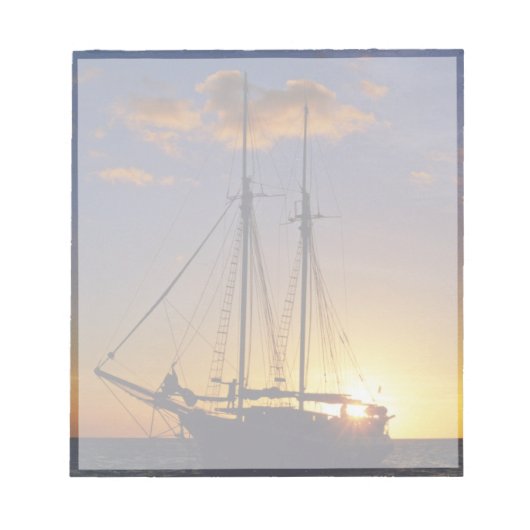 romantischer Sonnenuntergang Notizblock (Vorderseite)