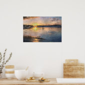 Romantischer Sonnenuntergang Poster (Küche)