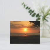 romantischer Sonnenuntergang Postkarte (Stehend Vorderseite)