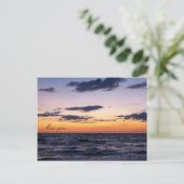 Romantischer Sonnenuntergang Postkarte (Stehend Vorderseite)
