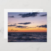 Romantischer Sonnenuntergang Postkarte (Vorne/Hinten)