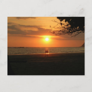 romantischer Sonnenuntergang Postkarte