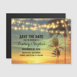 Romantischer Sonnenuntergang Save the Date Magneteinladung