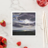 Romantischer Sonnenuntergang über dem See Serviette (Beispiel)