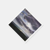 Romantischer Sonnenuntergang über dem See Serviette (Ecke)