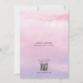 Romantischer Sonnenuntergang Wasserfarbe Einladung (Rückseite)