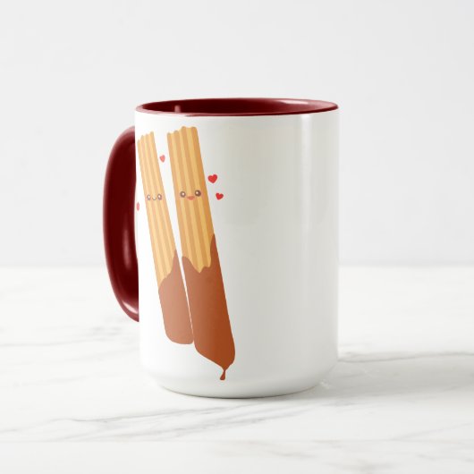 Romantischer Spanischer Churros Tasse (Vorderseite Links)