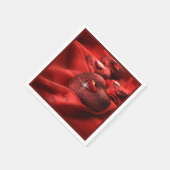 Romantischer Sparkle Herz Valentinstag Serviette (Ecke)