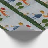 Romantischer Spaziergang Matte Wrapping Paper Geschenkpapier (Ecke)
