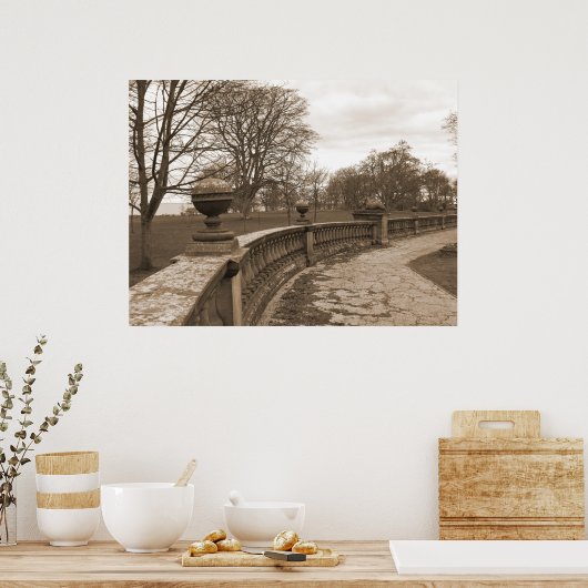 Romantischer Spazierweg Poster (Küche)