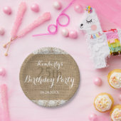 Romantischer Spitzeleinwand 25. Pappteller (Party)