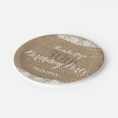 Romantischer Spitzeleinwand 30. Pappteller (Schrägansicht)