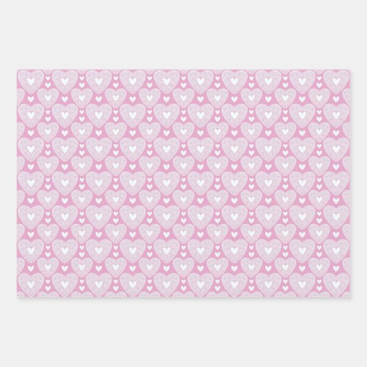 Romantischer Spitzensport - Valentinstag Geschenkpapier Set (Vorderseite)