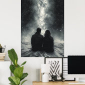 Romantischer Stargazing unter der Milchstraße - Ko Poster (Heimbüro)