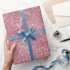 Romantischer Staub-Rosa Schimmer Weiß Glitter Must Geschenkpapier