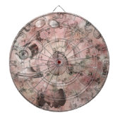 Romantischer Steampunk | Antikes Vintages Ephemera Dartscheibe (vorne)
